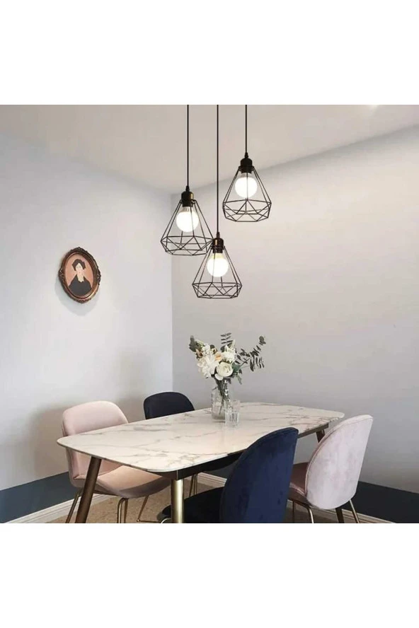 SimaAvize Modern Tel Kafes Avize - Resim 2