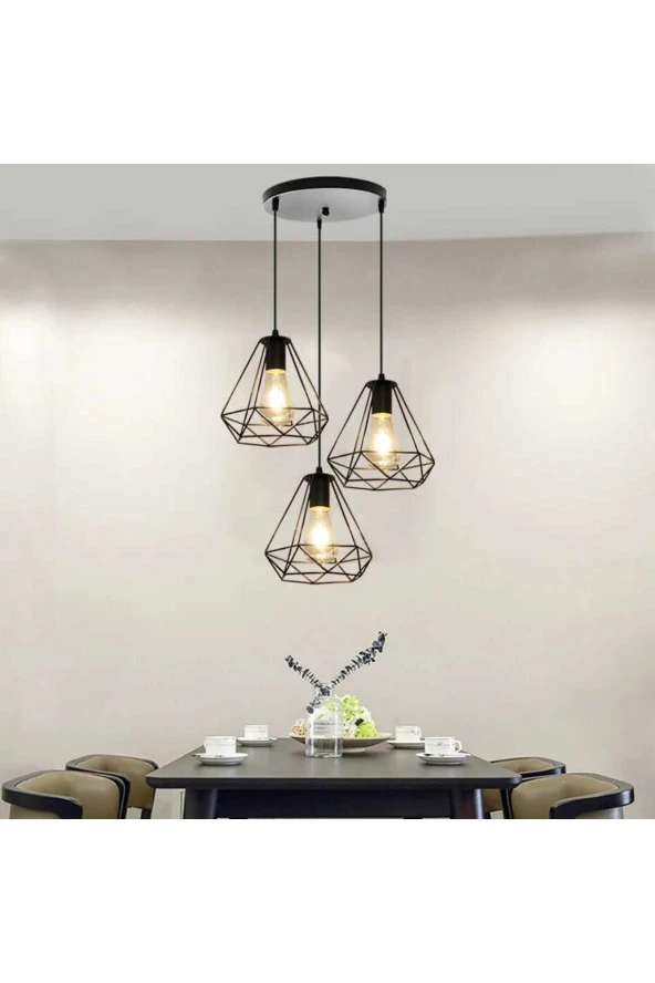 SimaAvize Modern Tel Kafes Avize - Resim 3