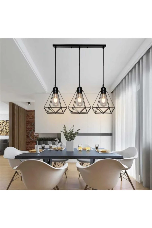 SimaAvize Modern Tel Kafes Avize - Resim 2