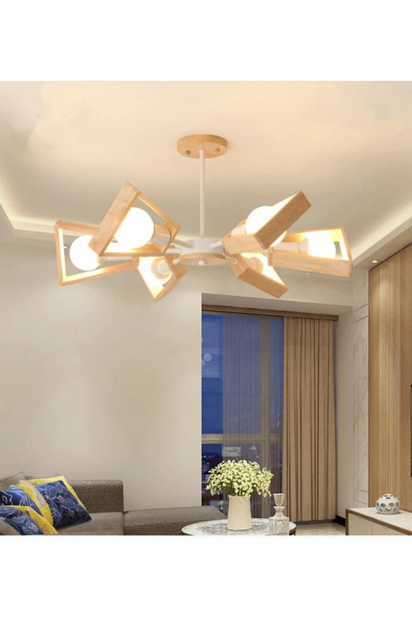 SimaAvize WoodMill Ahşap Avize - Resim 2