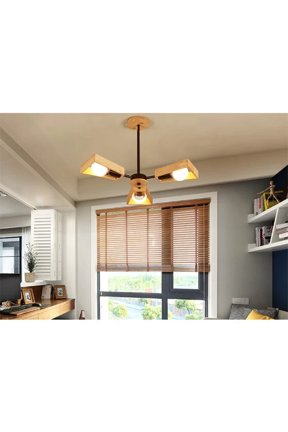 SimaAvize WoodMill Ahşap Avize ürün görseli 1