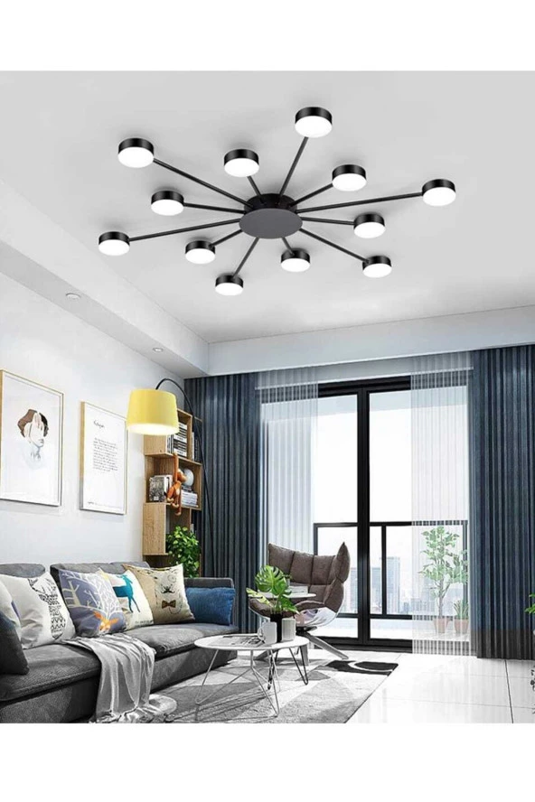 SimaAvize Modern Led Tavan Avize 12'li ürün görseli 1