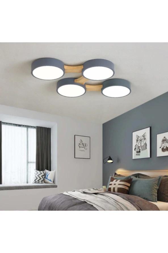 SimaAvize Minimalist Led 4’lü Avize ürün görseli 1