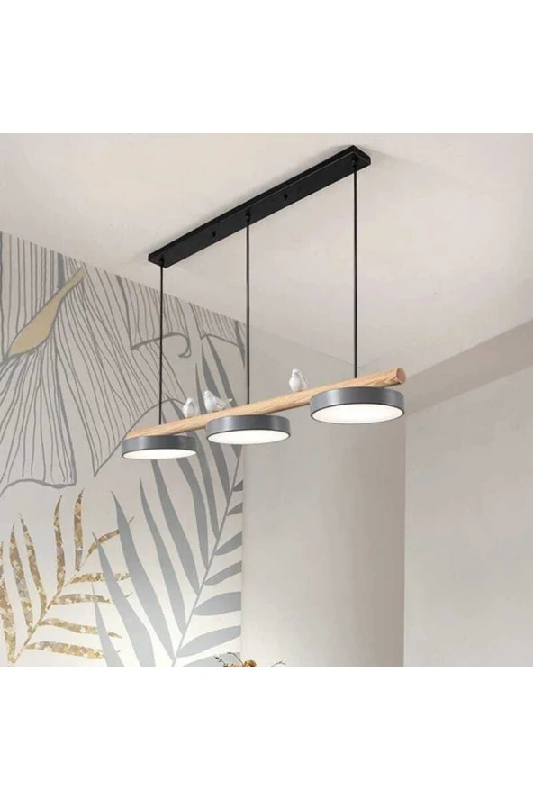 SimaAvize Modern Led Woad Avize - Resim 2