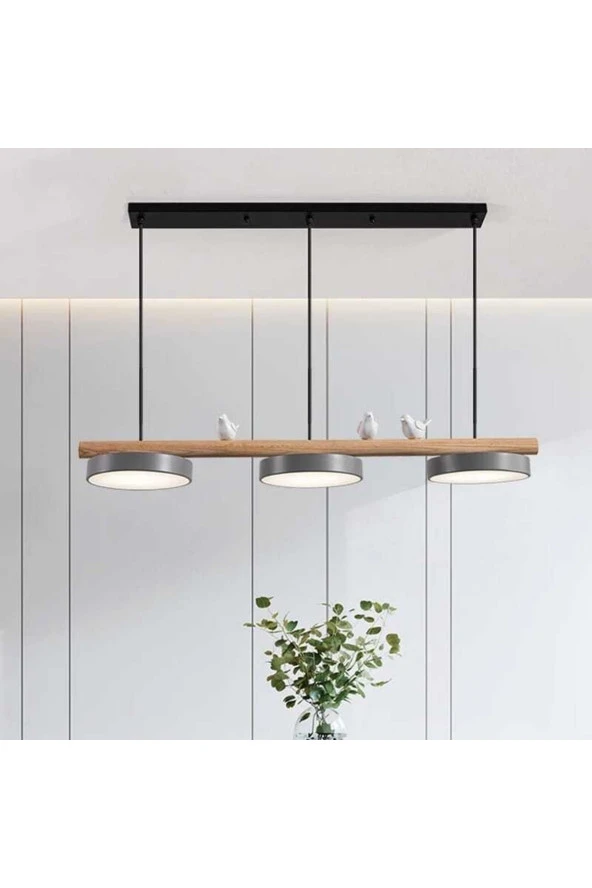 SimaAvize Modern Led Woad Avize - Resim 3