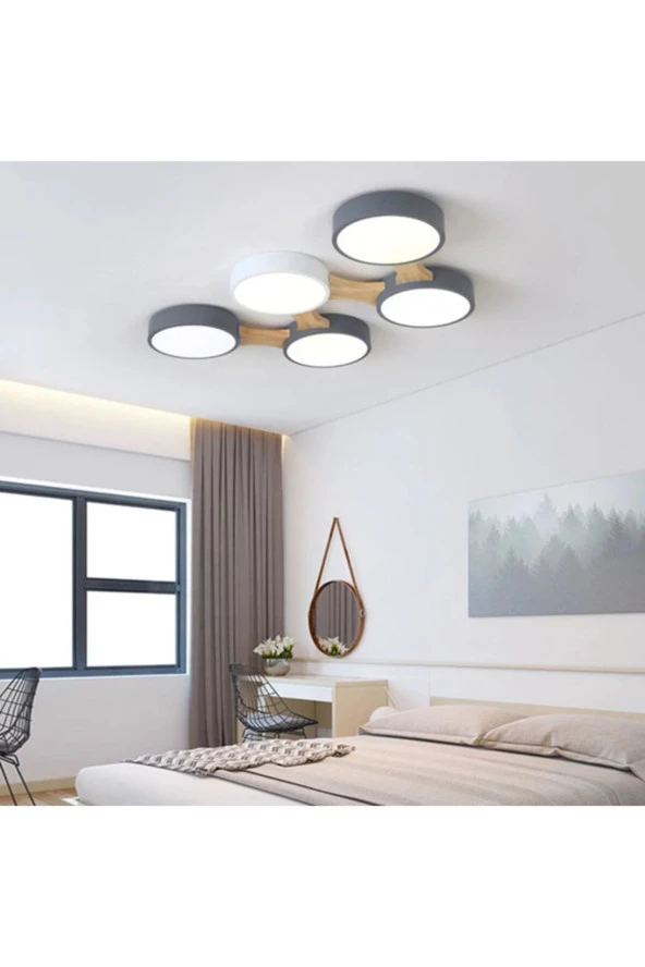 SimaAvize Minimalist Modern Led 5’li Avize, - Resim 3