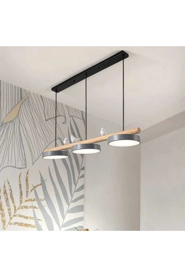 SimaAvize Modern Led Woad Avize - Resim 4