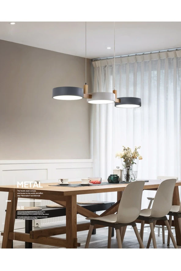 SimaAvize Wooden Led Avize - Resim 2