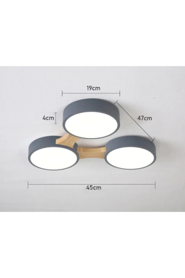 SimaAvize Minimalist Modern Led 3’lü Avize-2 ürün görseli 1