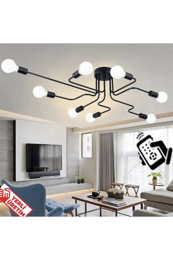 SimaAvize Modern 8 Kol Kumandalı Akrep Avize ürün görseli 1