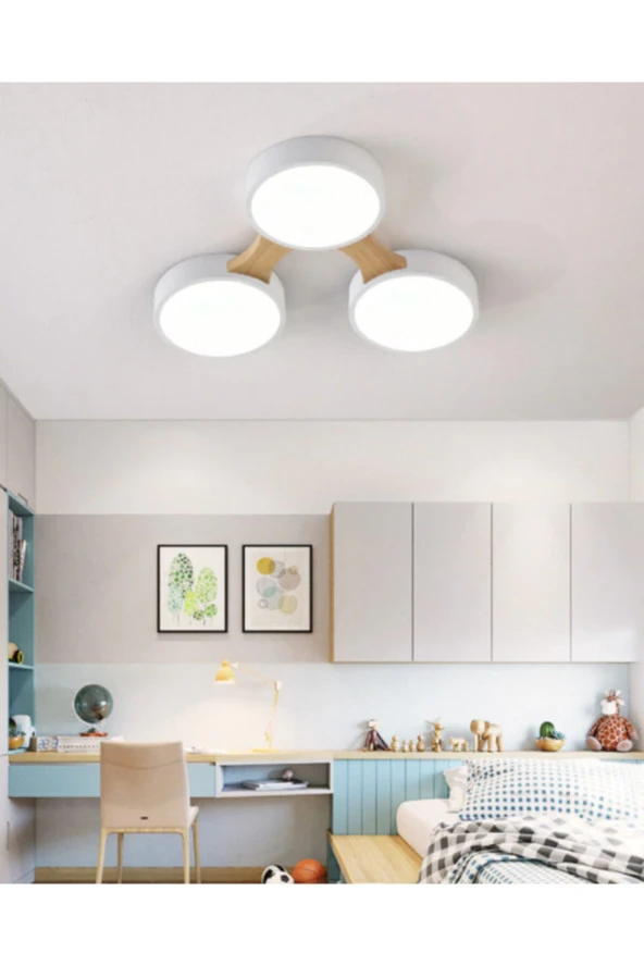 SimaAvize Minimalist Modern Led 3’lü Avize-1 ürün görseli 1