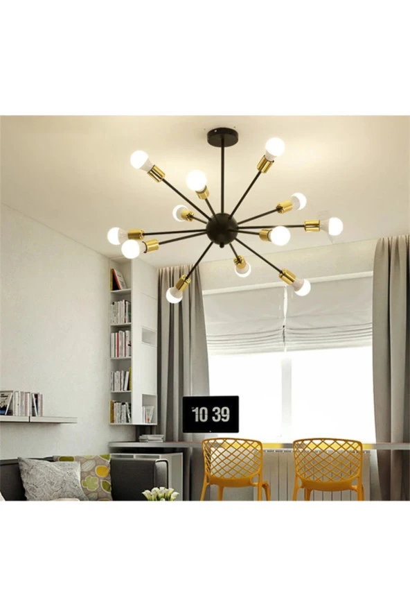 SimaAvize Sima Ultra Modern Altın Kirpi Avize - Resim 3