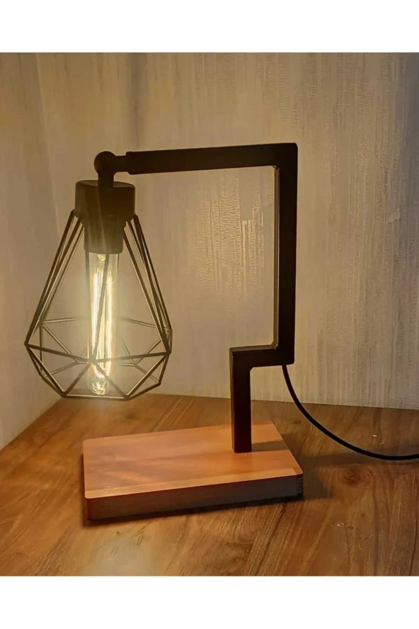 SimaAvize Modern Ahşap Masa Lamba - Resim 3