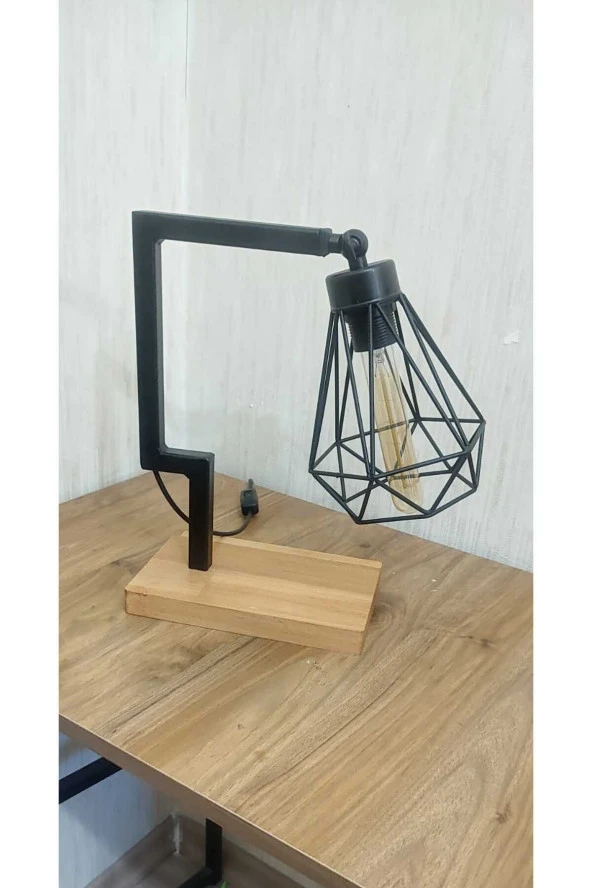 SimaAvize Modern Ahşap Masa Lamba - Resim 5