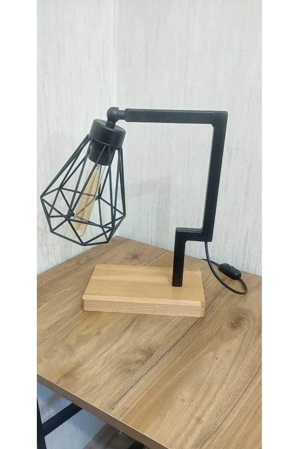 SimaAvize Modern Ahşap Masa Lamba - Resim 6