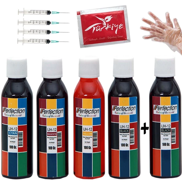 Perfection HP Deskjet 3540 / 3545 / 3546 Yazıcı Uyumlu Kartuş Dolum Seti 5 x 100 ML ürün görseli 1