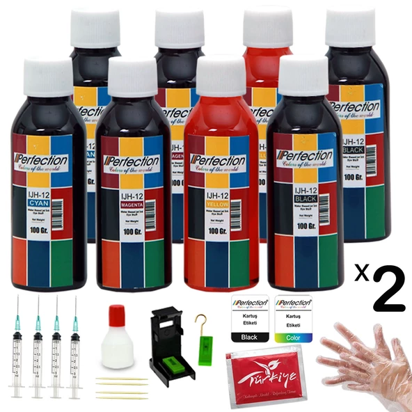 Perfection  HP 305 Uyumlu Kartuş Dolum Seti̇ 8 x 100 ML ürün görseli 1