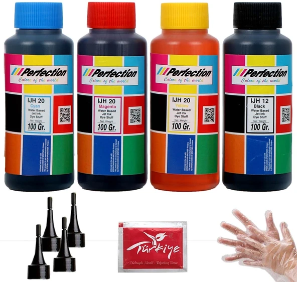 PERFECTİON Epson L Serisi Tanklı Yazıcılar İçin +++plus Mürekkep Seti 4x100 gr. ürün görseli 1