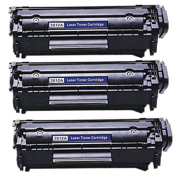 Perfection HP AİO 3015-3020 12A (Q2612A) Siyah Muadil Lazer Toner (3 ADET) ürün görseli 1