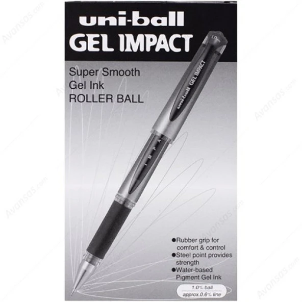 Uniball Signo Broad 1.0 İmza Kalemi Siyah 12 Li ürün görseli 1