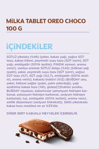 Milka Oreo Tablet Çikolata 100 gr - 6 Adet - Resim 6