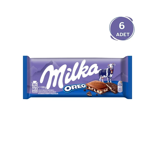 Milka Oreo Tablet Çikolata 100 gr - 6 Adet ürün görseli 1
