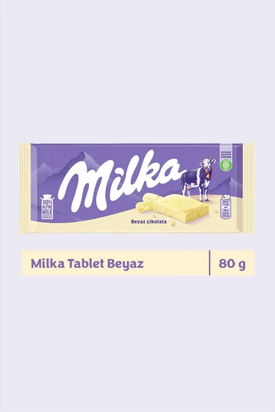 Milka Beyaz Çikolata 80gr - 6 adet - Resim 2