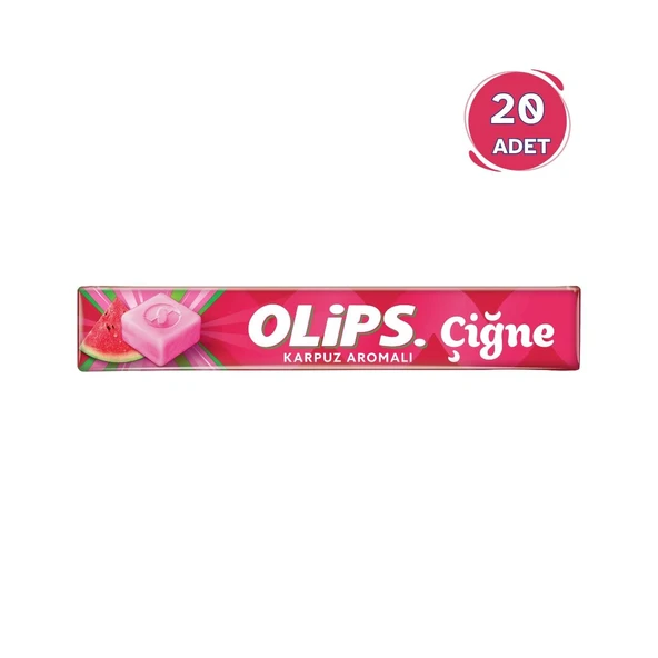 Olips Çiğne Karpuz Aromalı Ferahlatıcı Çiğnenebilir Şeker 47 gr - 20 Adet ürün görseli 1