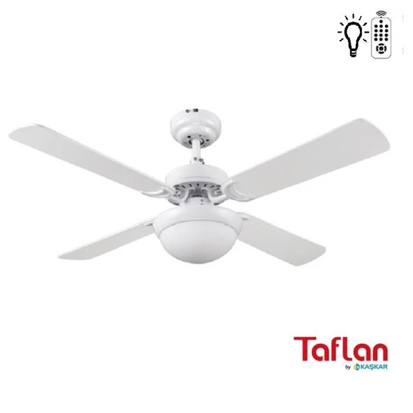 Taflan L42043 Uzaktan Kumandalı Lambalı Tavan Vantilatörü Beyaz ürün görseli 1