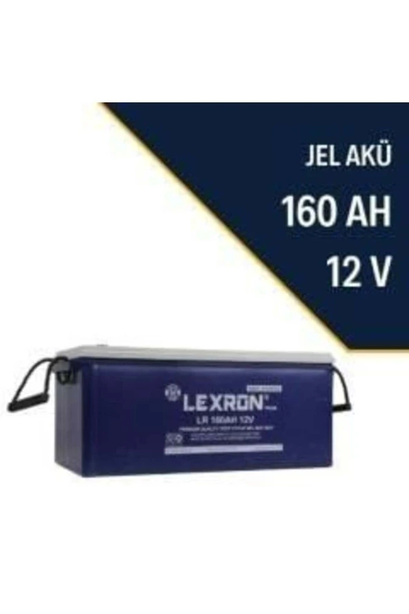 12 VOLT 160 AMPER JEL AKÜ LEXRON-ÖLÇÜLER-483X170X240-43 KG ürün görseli 1