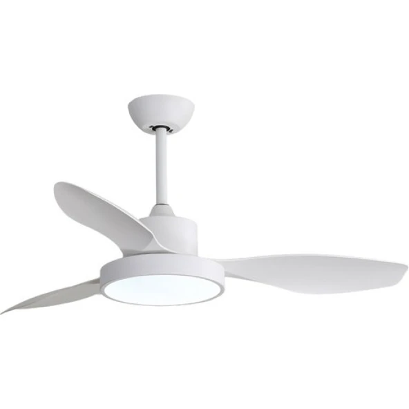 Fancium LED Aydınlatmalı Uzaktan Kumandalı Beyaz Tavan Vantilatörü DKF-302 ürün görseli 1
