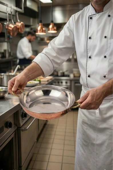 Turna Bakır Çelebi Tava 4 No 20 Cm Düz Kırmızı Turna7595-1 ürün görseli 1