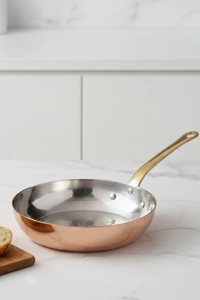 Turna Bakır Şahika Tava 3 No 18 Cm Sadece Taban El Dövme Kırmızı Turna7566-1 ürün görseli 1