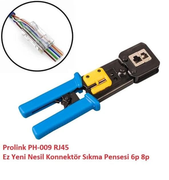 Prolink PH-009 RJ45 Ez 6p 8p / Rj11 Rj12 Rj45 Yeni Nesil Konnektör Sıkma Pensesi ürün görseli 1