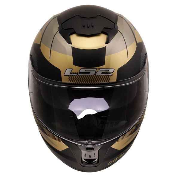 LS2 STREAM 2 ROAD MAT SİYAH-GOLD-GRİ KASK - Resim 3
