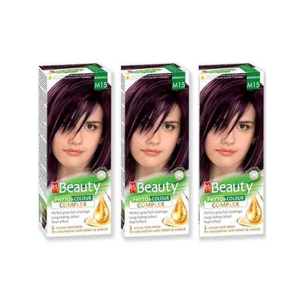 MM Beauty M 15 Kızıl Kestane (Bordeaux) ÜÇLÜ SET ürün görseli 1