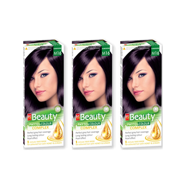 MM Beauty M 16 Patlıcan (Aubergine) ÜÇLÜ SET ürün görseli 1