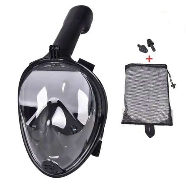 Tam Yüz Maske Ve Şnorkel Sistemi - Siyah Renk (L/XL) ürün görseli 1