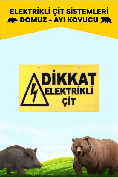 ATLAS ELEKTRİKLİ ÇİT UYARI LEVHASI 10 ADET ürün görseli 1