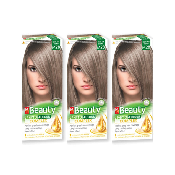MM Beauty M 28 Açık Küllü Kumral (Lıght Ash Blond) ÜÇLÜ SET ürün görseli 1