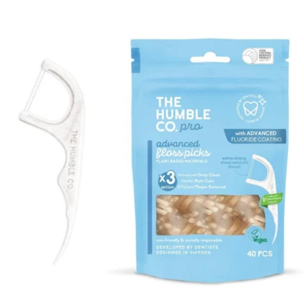 Humble Advanced Floss Picks 40 Adet | Kürdanlı Florürlü Diş İpi ürün görseli 1