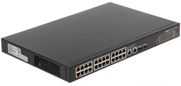 Dahua PFS3228-24GT-360-V2 24 Port PoE  2 Port Uplink 2 Port SFP 360W Full Gigaibit PoE Switch ürün görseli 1