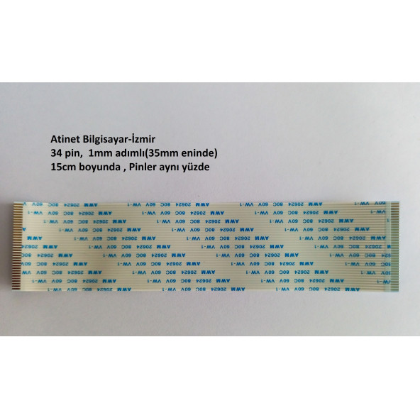 Awm 20624 80C 60V Vw 1 Flex Kablo 34 Pin 15 CM 34-1-15A ürün görseli 1