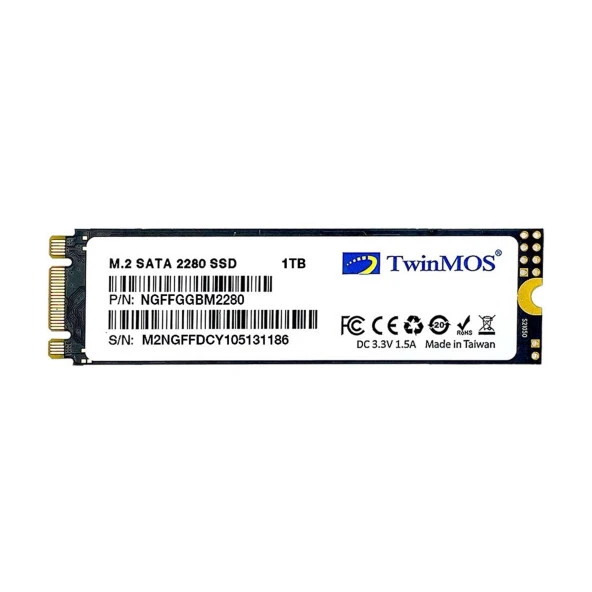 TwinMOS NGFFGGBM2280 1TB (580/550MB/s) M.2 2280 SATA3 SSD ürün görseli 1
