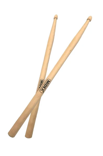 Midex Maple-100-5A Ahşap Akça Ağaç Bateri Baget Davul Bageti 5A Drumsticks (1 Çift) ürün görseli 1