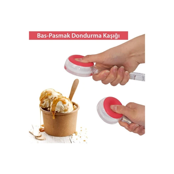 2 Adet Bas-Parmak Dondurma Kaşığı - Resim 3