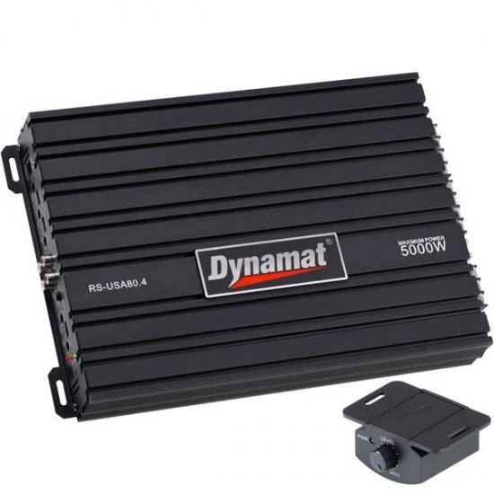 DYNAMAT RK-80.4 Oto Anfi Stereo 5000 Watt 4 Kanal Bass Kontrol ürün görseli 1