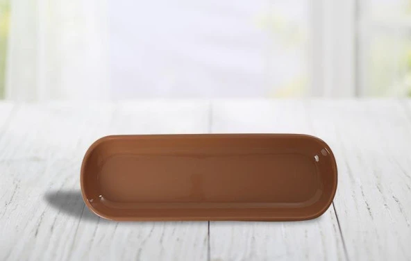 KERAMİKA KAYIK NOYAN 26X9 CM SÜTLÜ KAHVE 606 ürün görseli 1