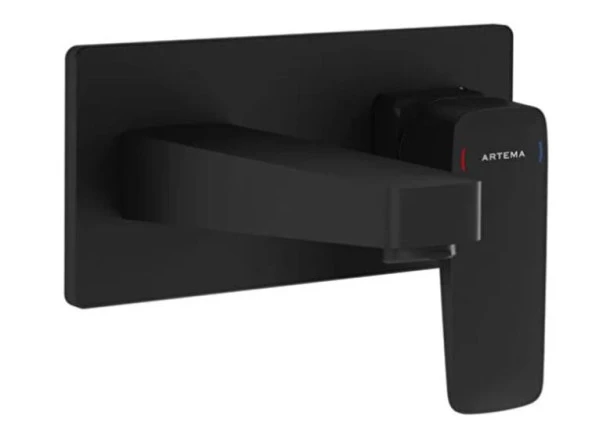 A4273836-Artema Root Square Ankastre Lavabo Bataryas - Sıva Üstüı - Mat Siyah ürün görseli 1