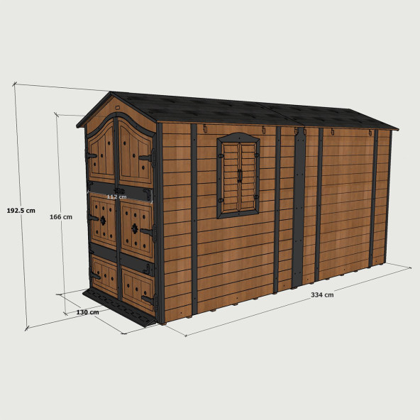 MANDU Ahşap XL Depolama Evi - Resim 8